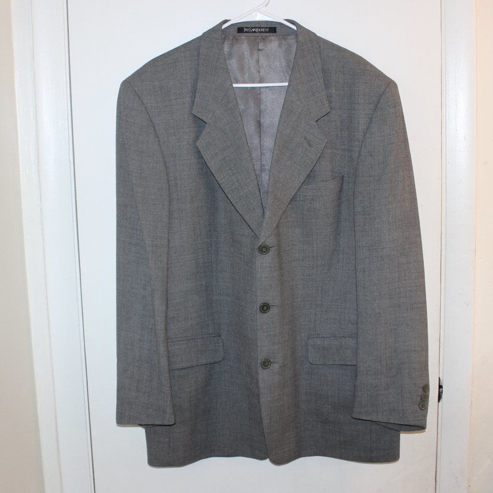 Yves Saint Laurent Gray Blazer Men Size 48